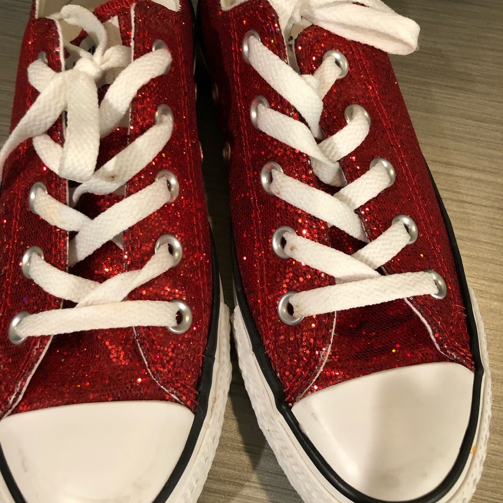 Red Glitter Converse